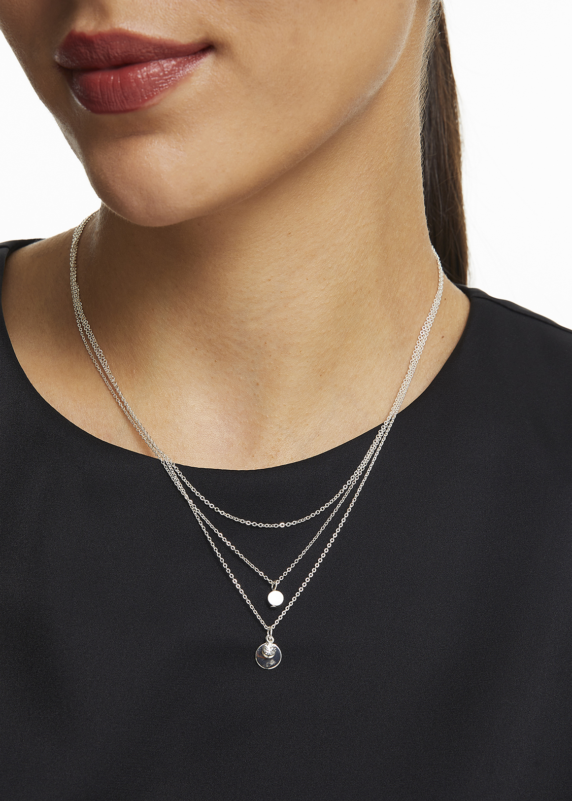 Layered Charm Pendant Necklace
