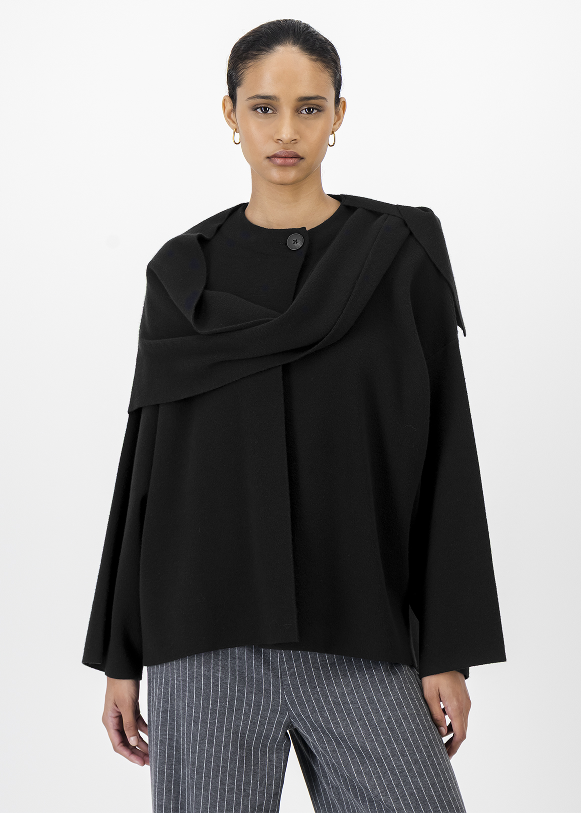 Layered Shawl Cardigan