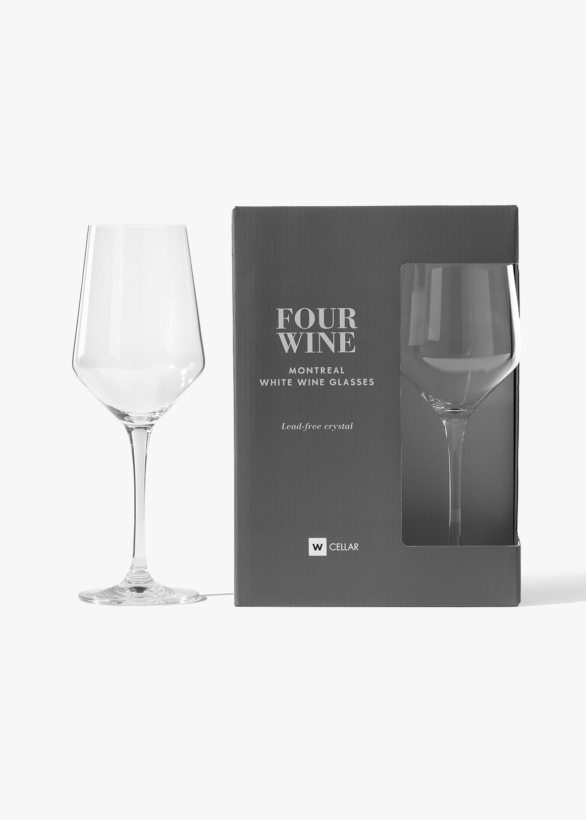 Lead-Free White Wine Glasses 4 Pack