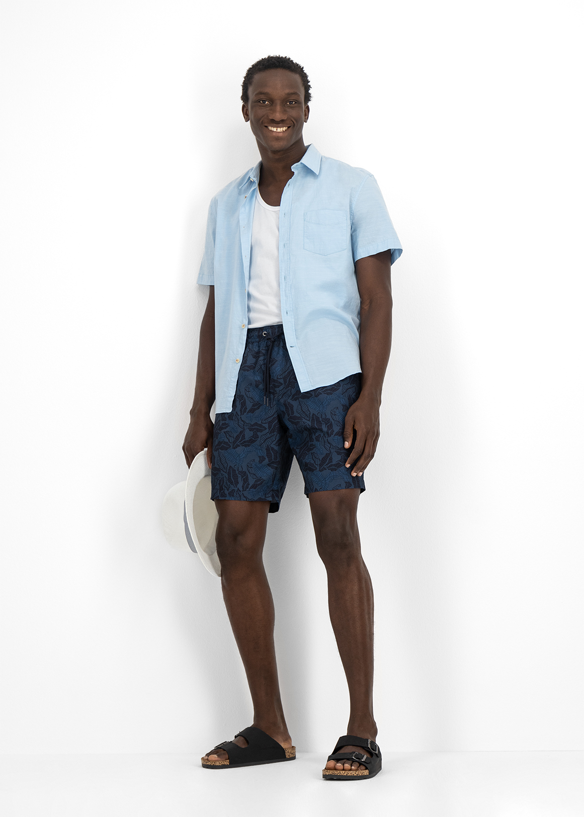 Leaf Print Slim Fit Longer Length Swim Shorts | Woolworths.co.za