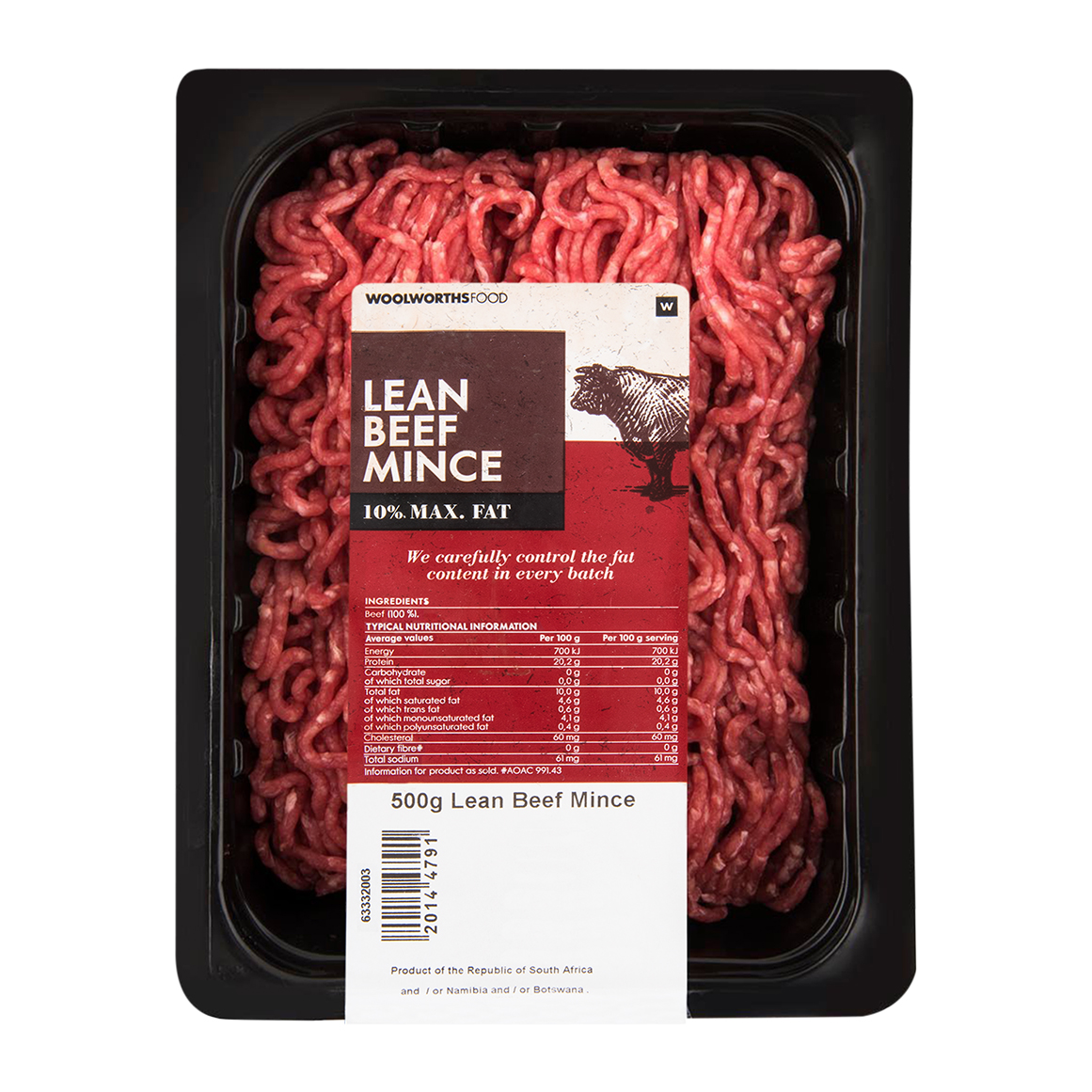 Lean Beef Mince 500 G Za 