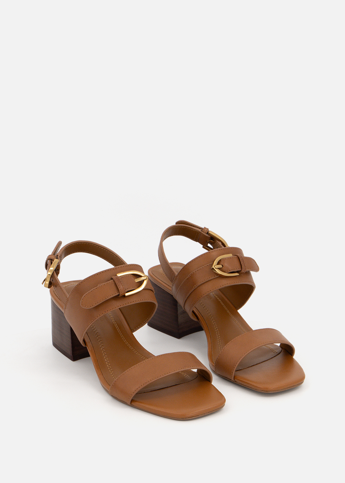 Leather Buckle Block Heel Sandals | Woolworths.co.za