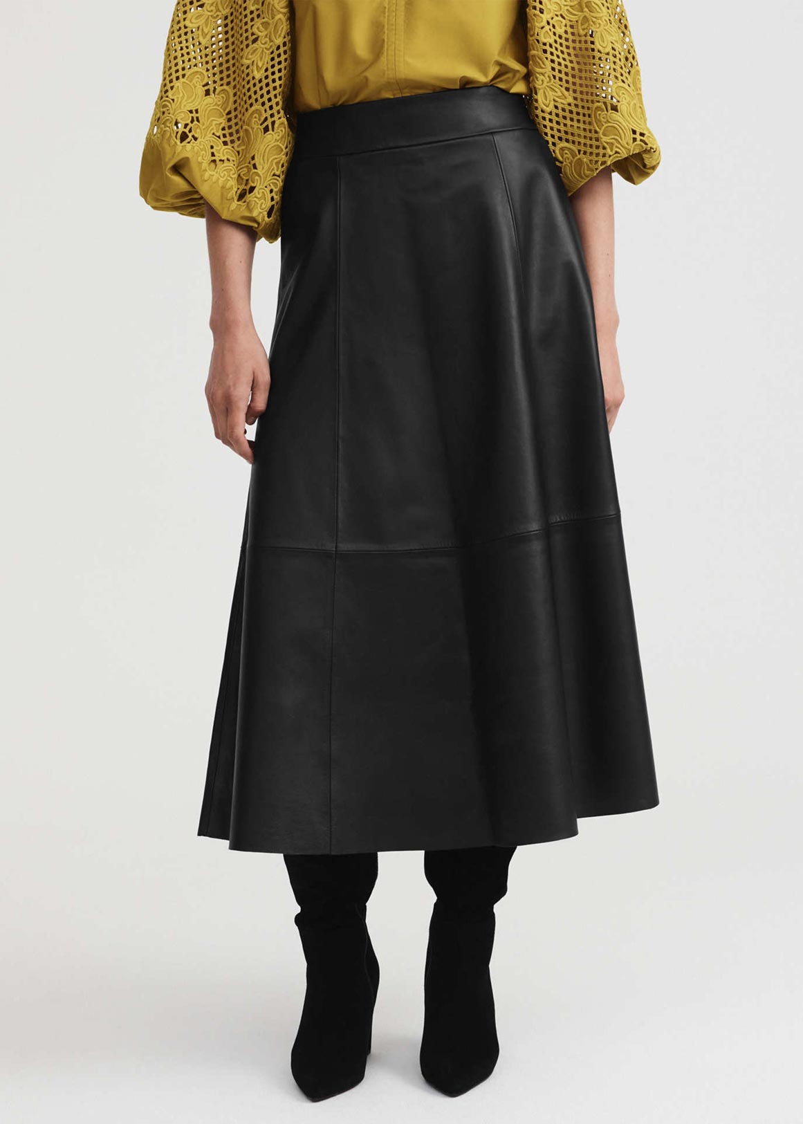 Leather Midi Skirt | Woolworths.co.za