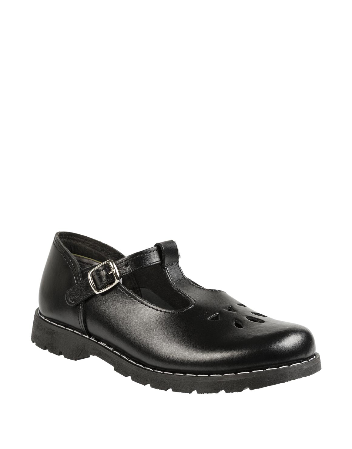 Leather T-Bar School Shoes (Size 2-8) Older Girl