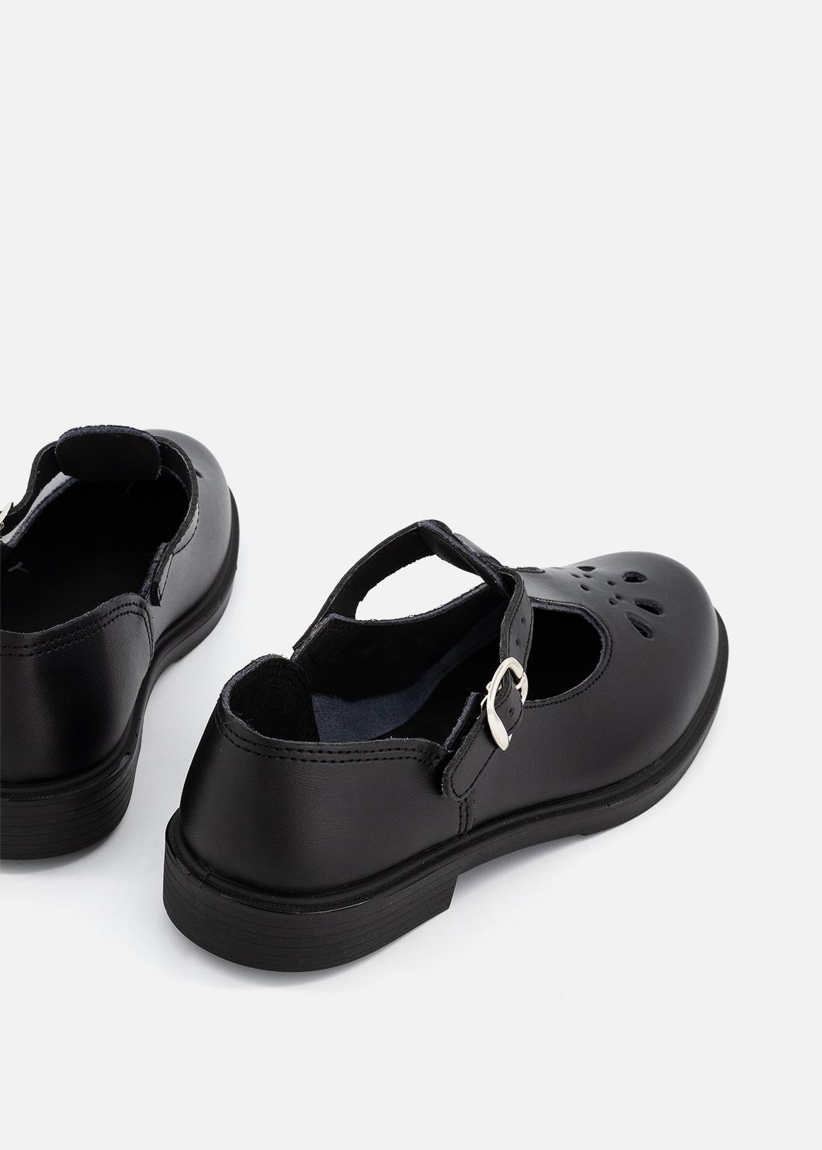 Leather T-bar School Shoes (Size 2-8) Older Girl