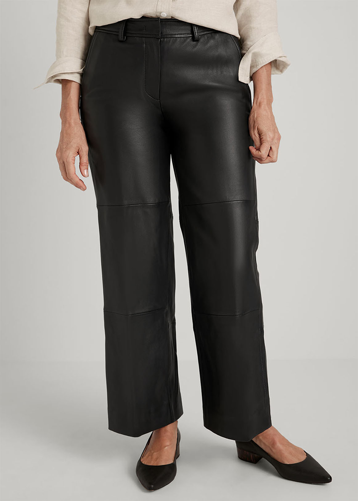 Leather Wide Leg Pant | Woolworths.co.za