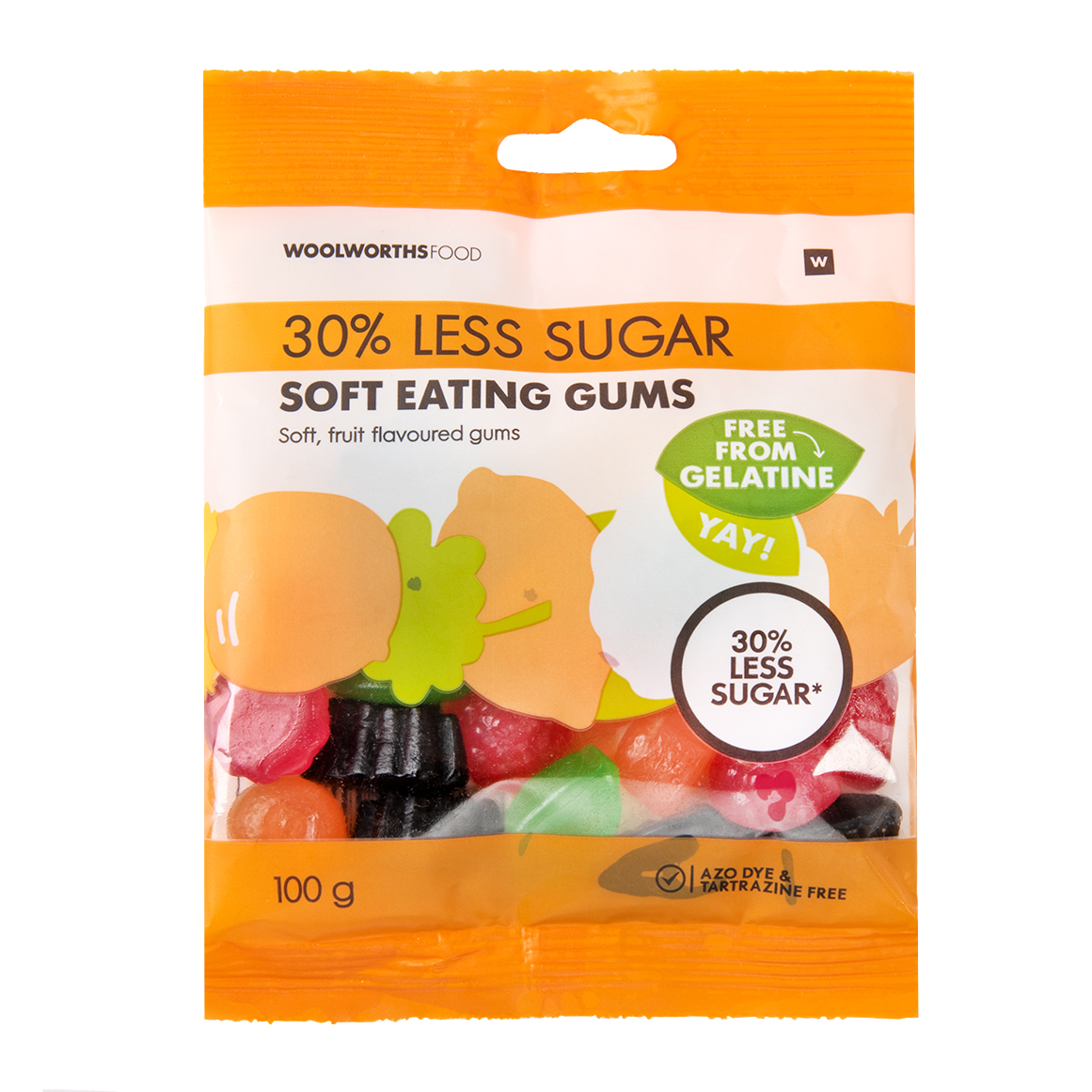 Less Sugar Soft Eating Gums 100 g
