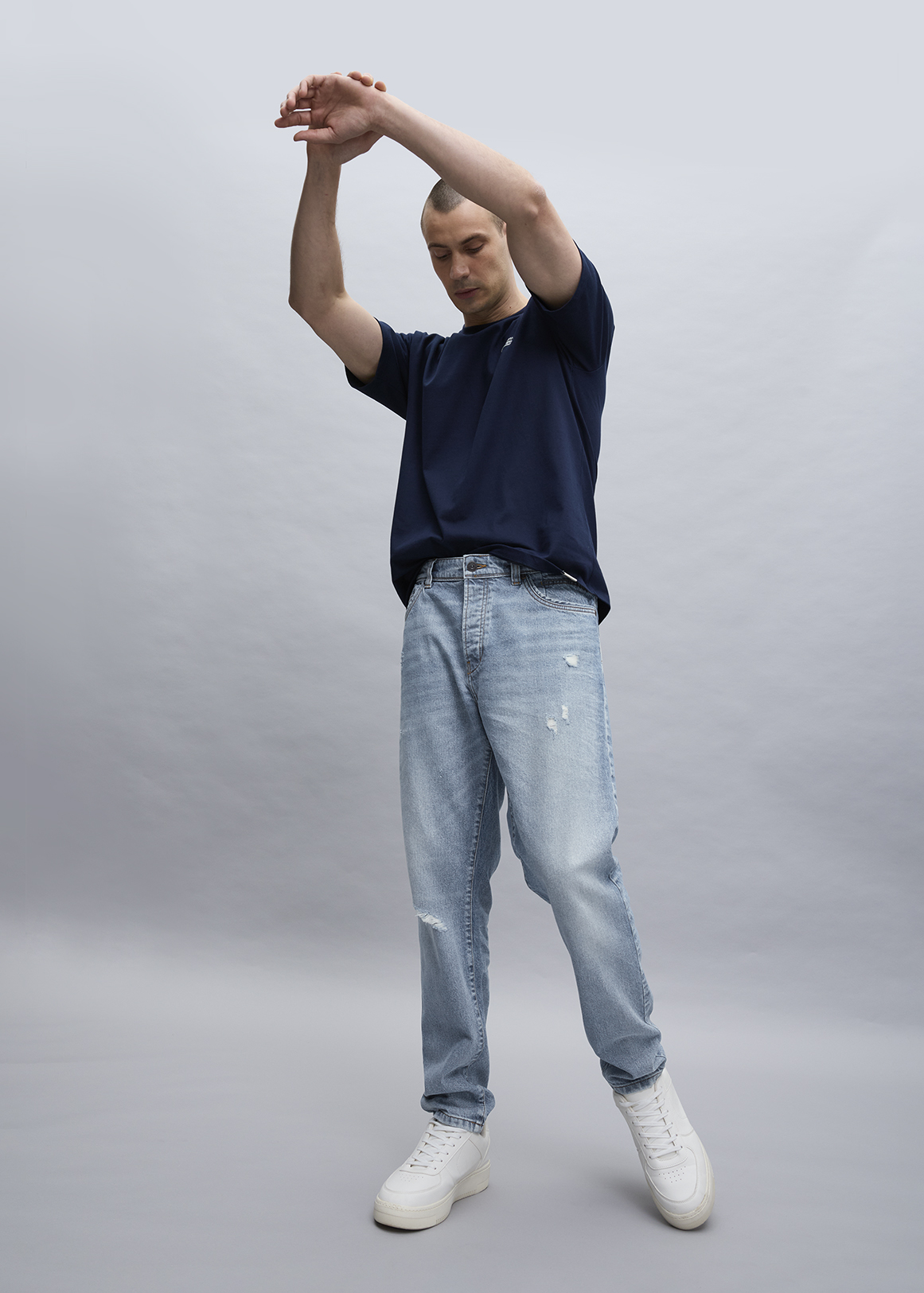 Light Blue Rip & Repair Tapered Jeans | Woolworths.co.za