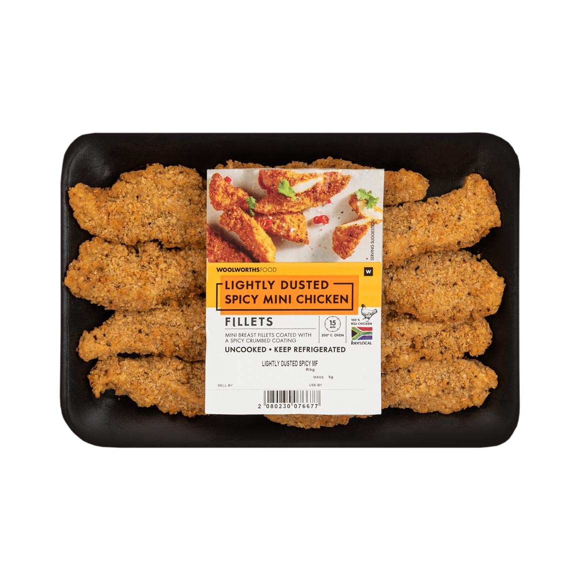 Lightly Dusted Crumbed Spicy Mini Chicken Breast Fillets Avg 400 g