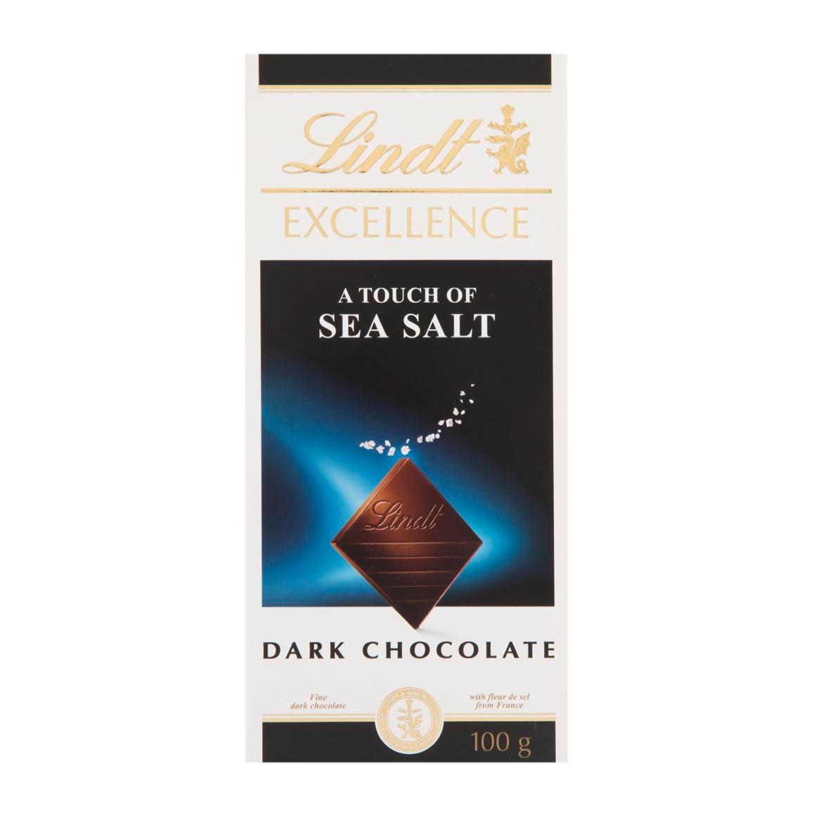 Lindt Excellence Touch Of Sea Salt Dark Chocolate 100 g