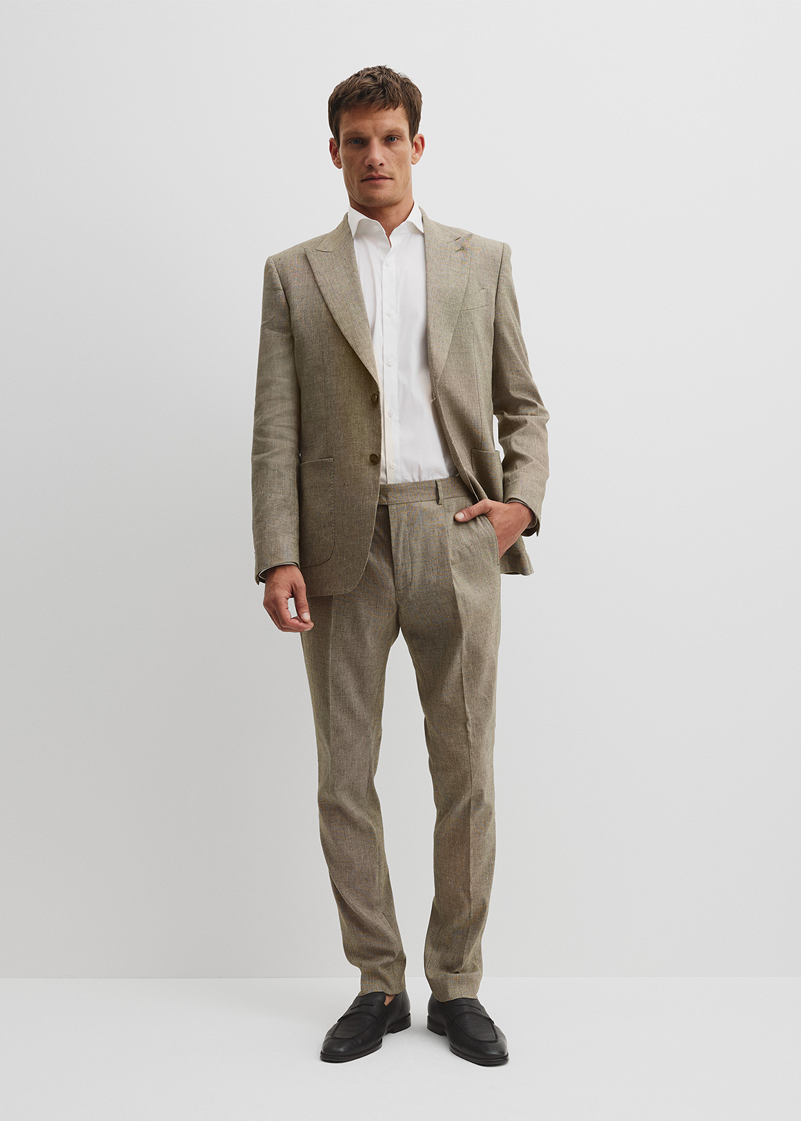 Linen Blend Stretch Pant