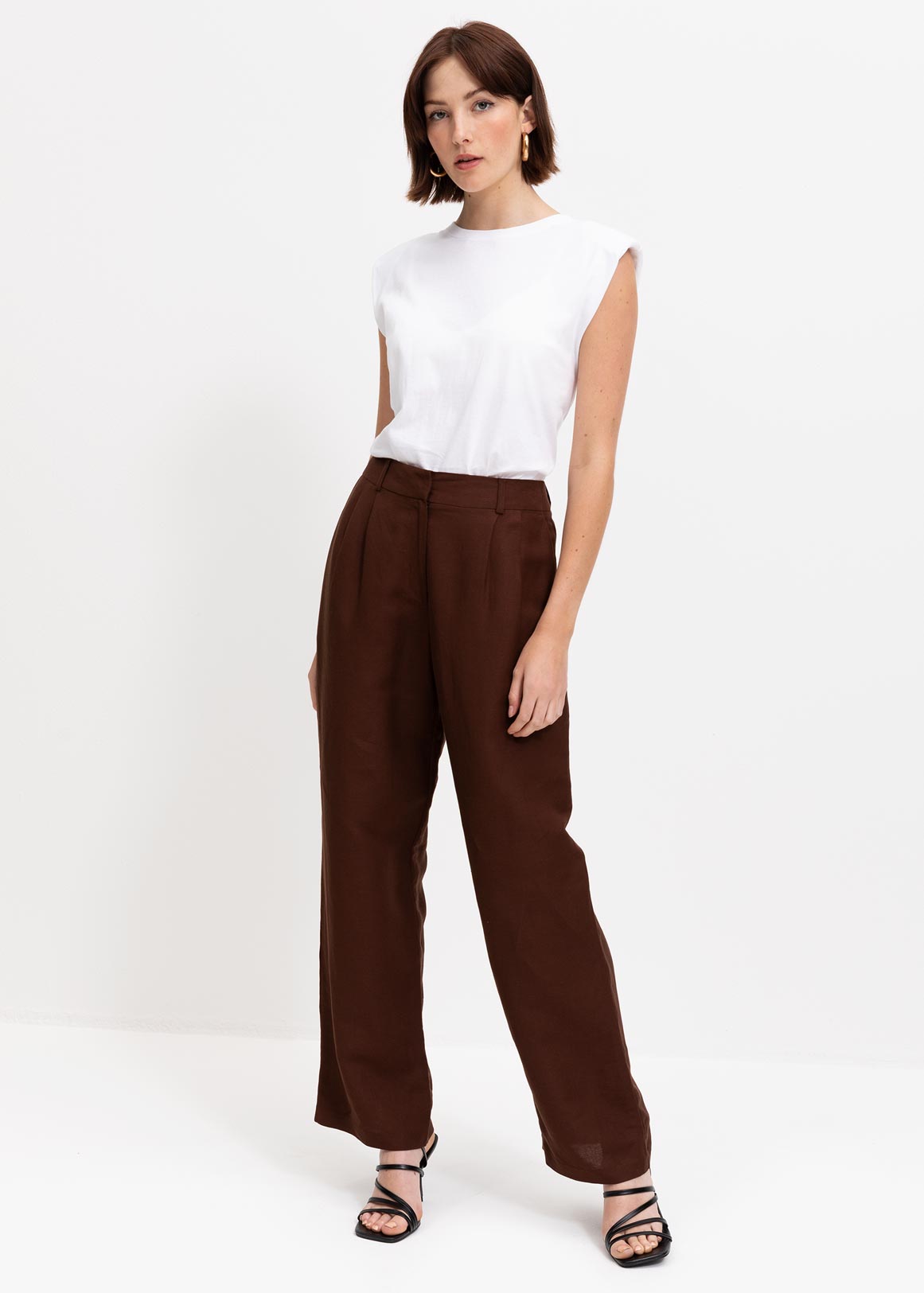 Linen Blend Wide Leg Pants | Woolworths.co.za