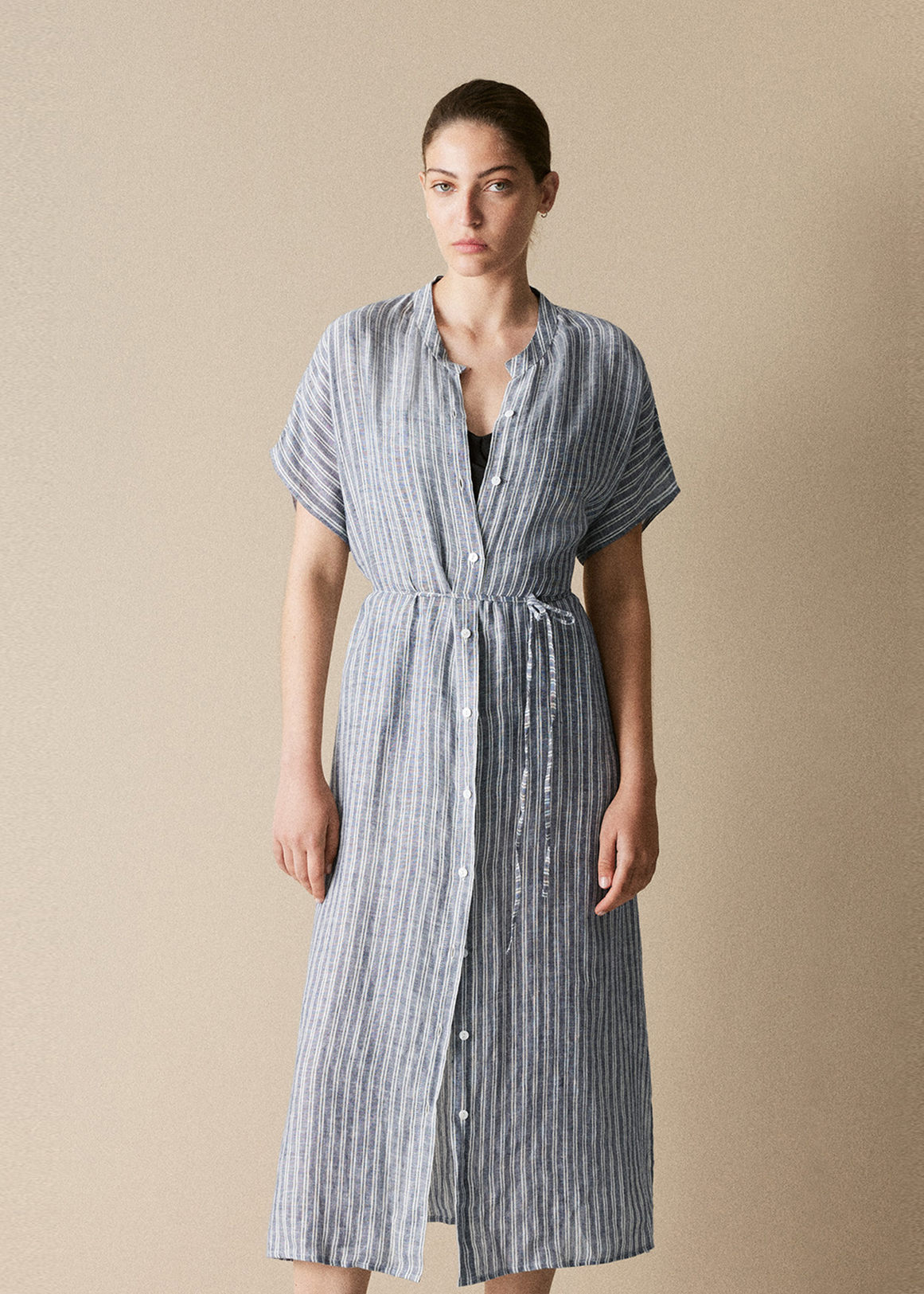 Linen Button Through Kaftan | Woolworths.co.za