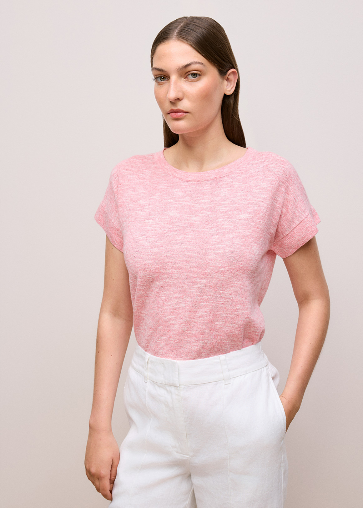 Linen Cotton Mouline Relaxed T-shirt