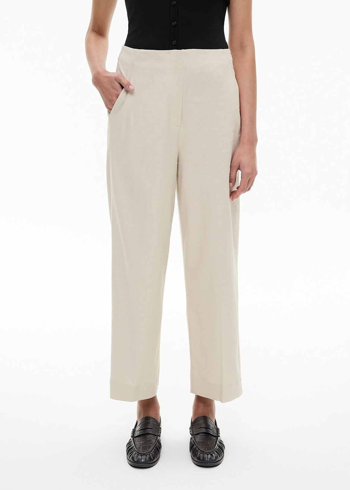 Linen Crop Pants