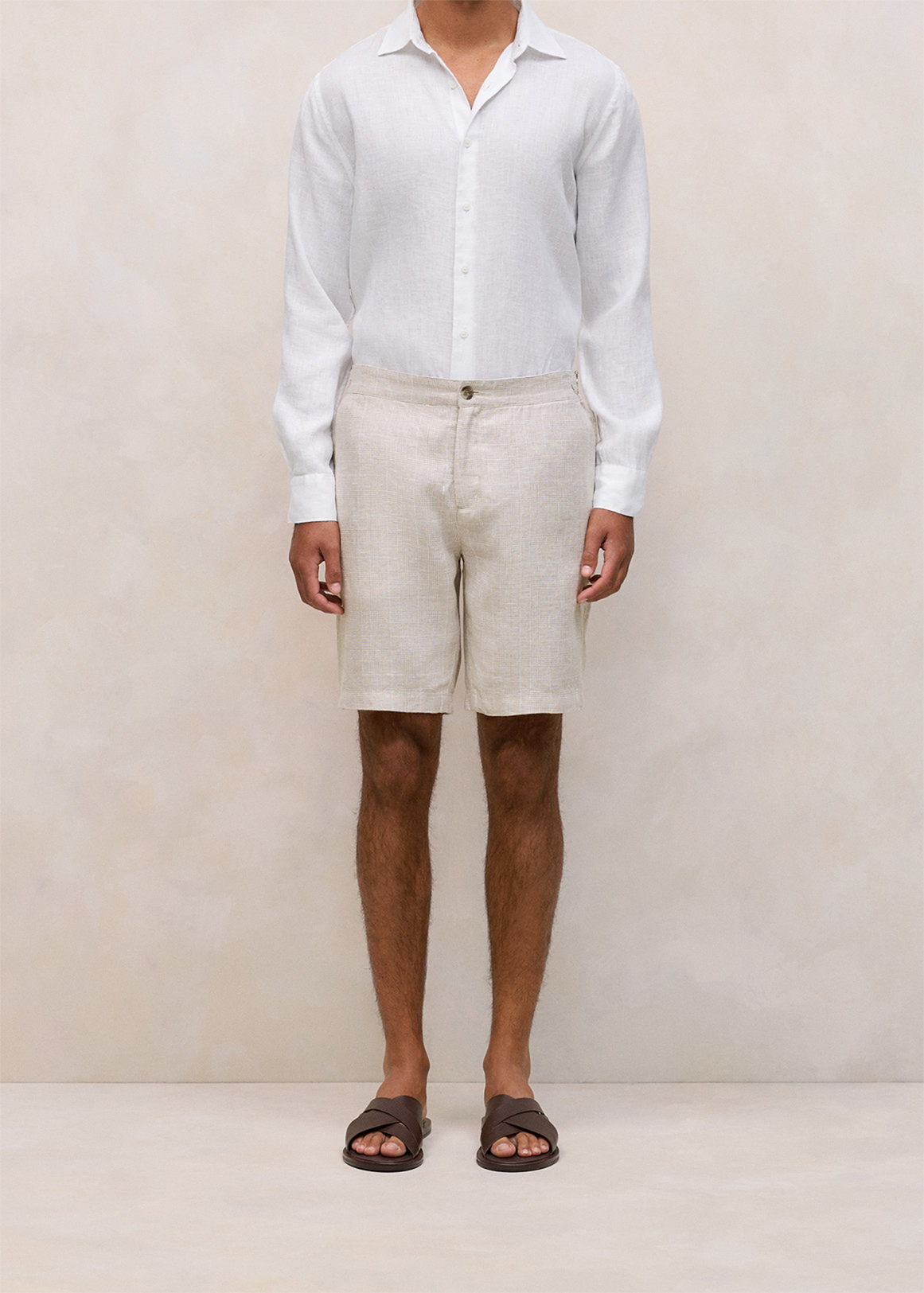 Linen Glen Check Short