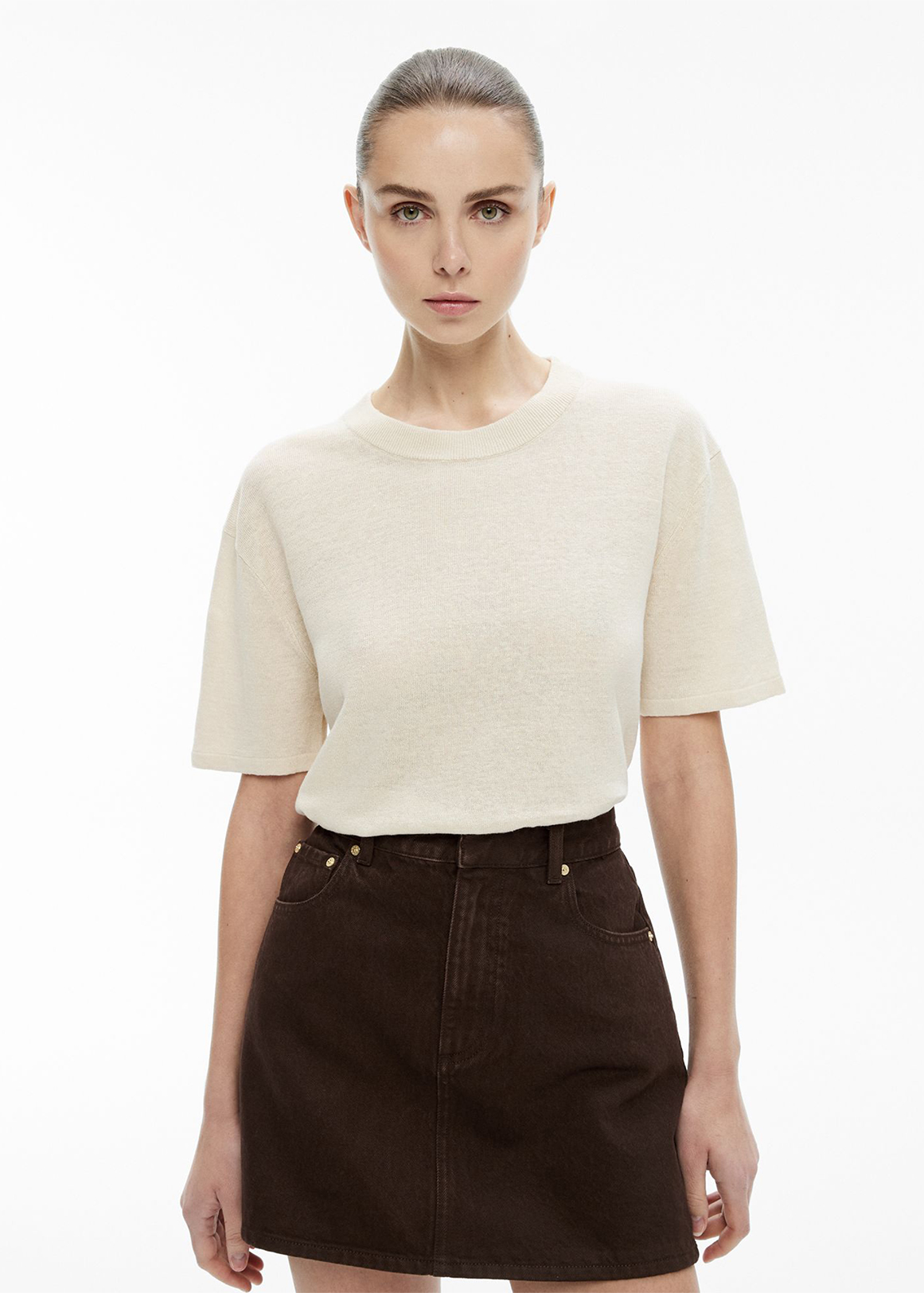Linen Knit T-Shirt