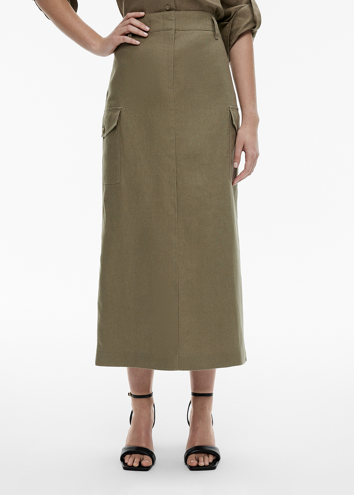 Linen Maxi Utility Skirt | Woolworths.co.za