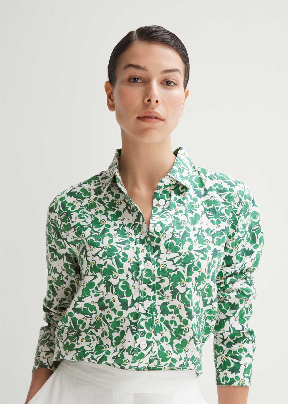 Linen Pressed Petal Print Shirt | Woolworths.co.za