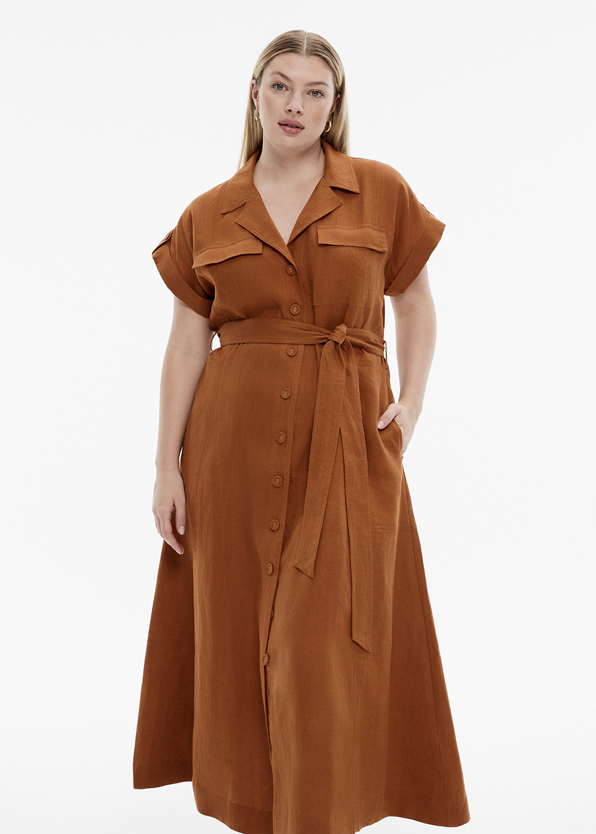 Linen Utility Shirt Dress | Woolworths.co.za