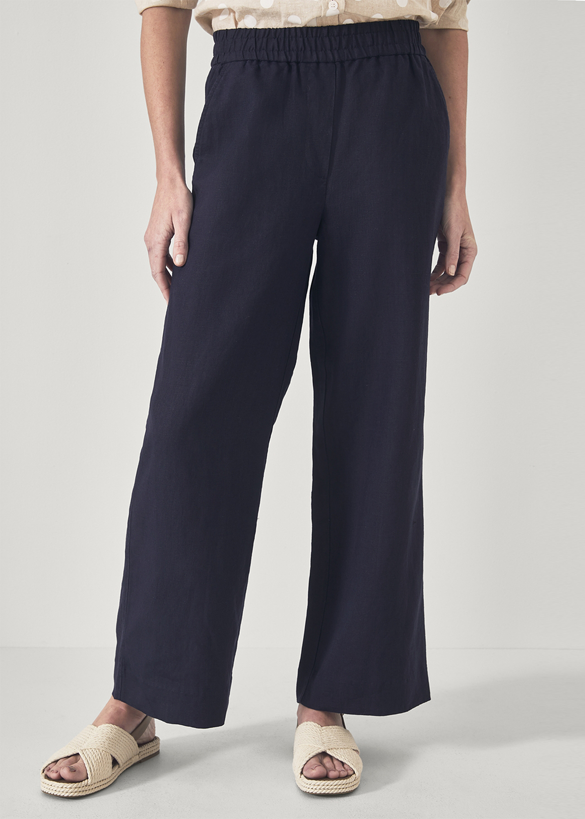 Linen Wide Leg Pull On Pant Woolworths.co.za