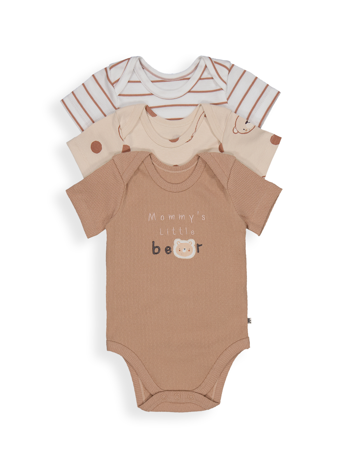 Little Bear Print Bodyvests 3 Pack