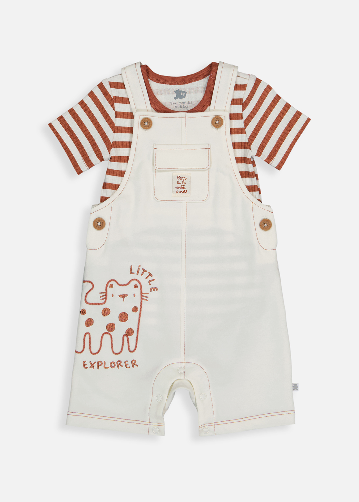 Little Explorer Unbrushed Fleece Dungaree Set