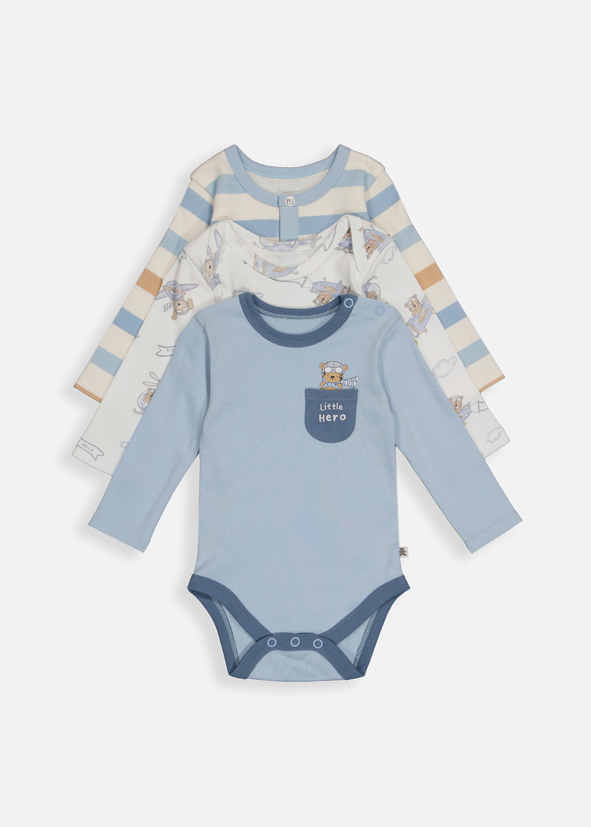 Little Hero Cotton Bodyvests 3 Pack