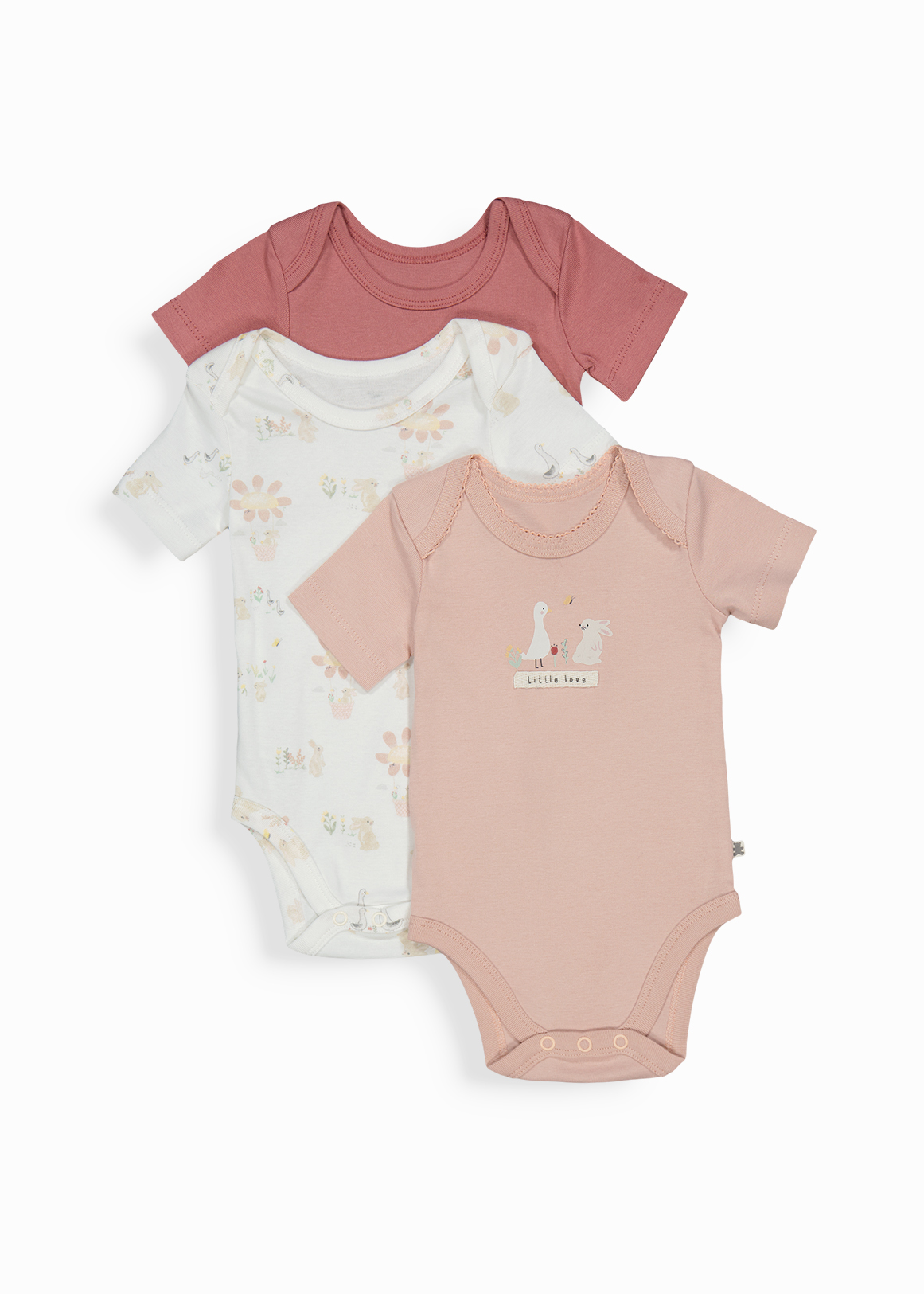 Little One Cotton Bodyvests 3 Pack