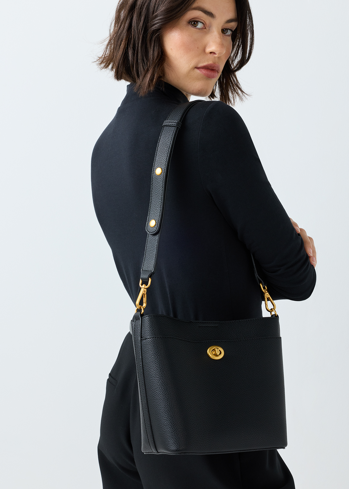 Lock Detail Bucket Bag