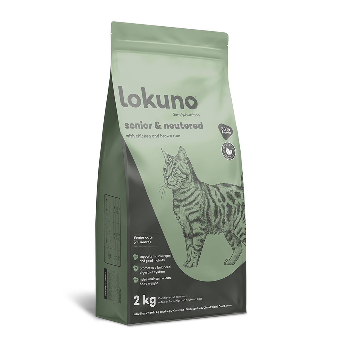 Lokuno Senior & Neutered Cat Food 2 kg