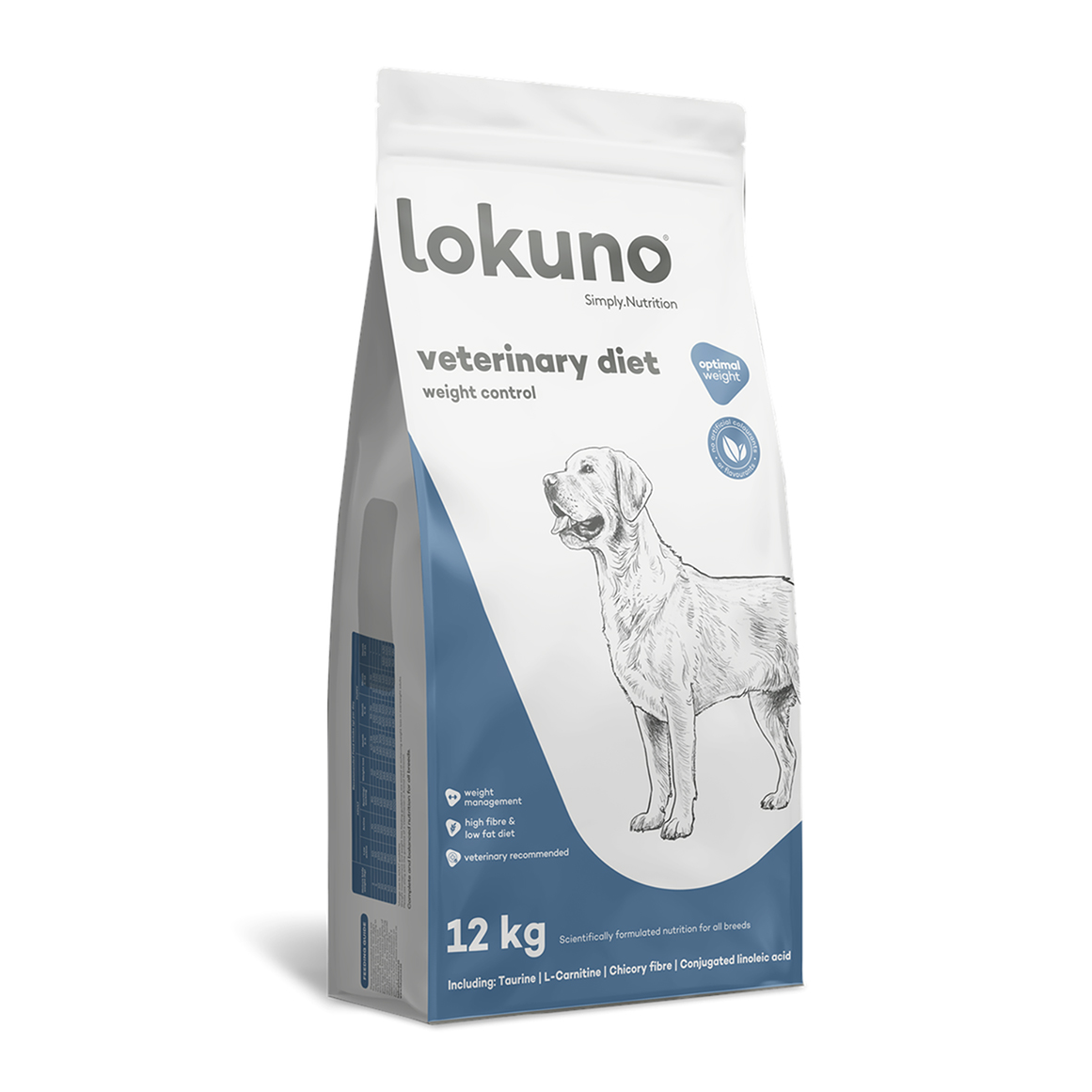 Lokuno Veterinary Diet For Weight Control Dog Food 12 kg