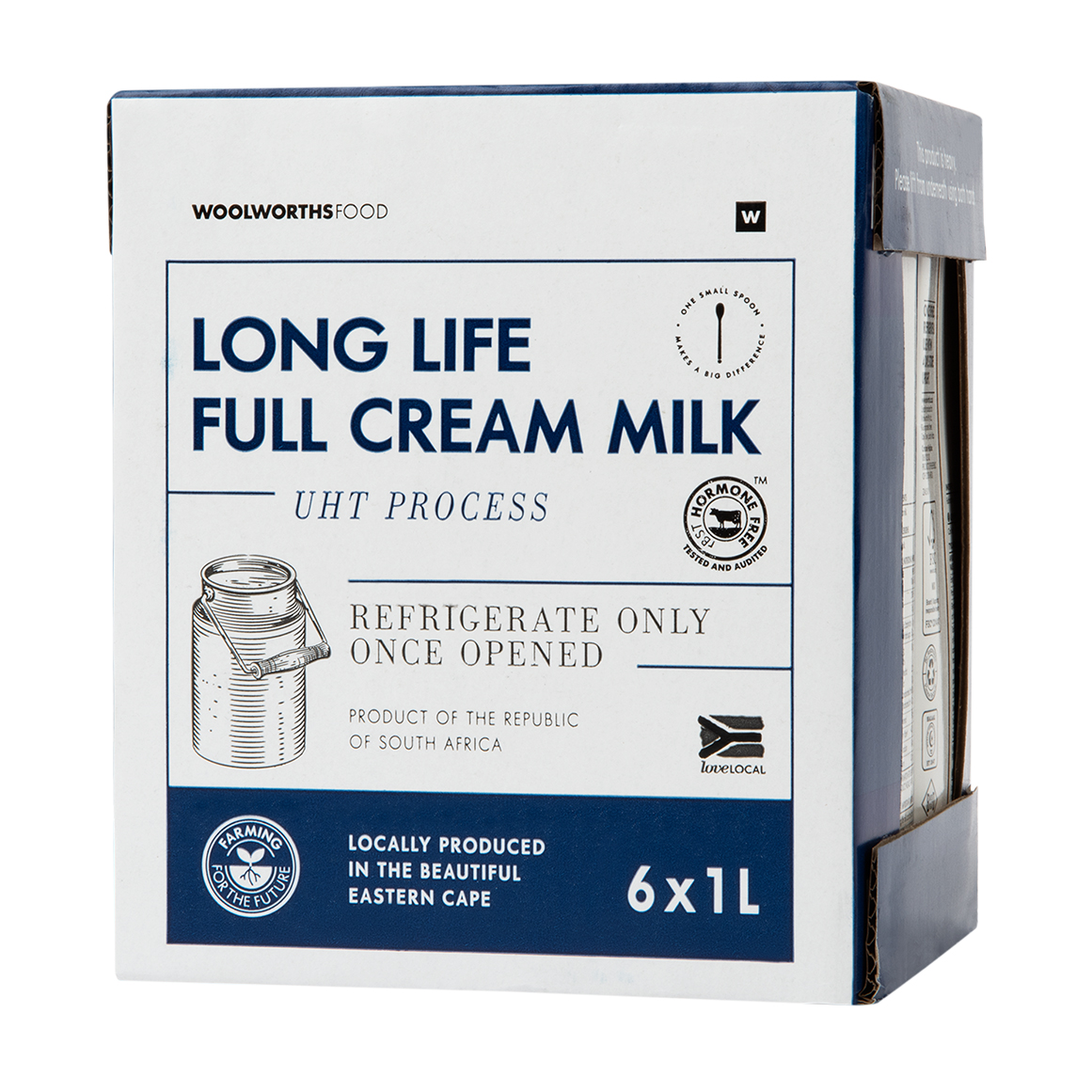 Long Life Full Cream Milk 6 x 1 L