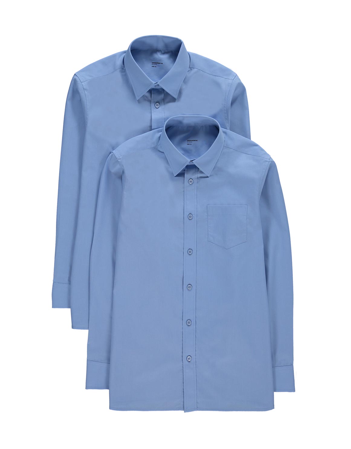 Long Sleeve Boys School Shirts 2 Pack