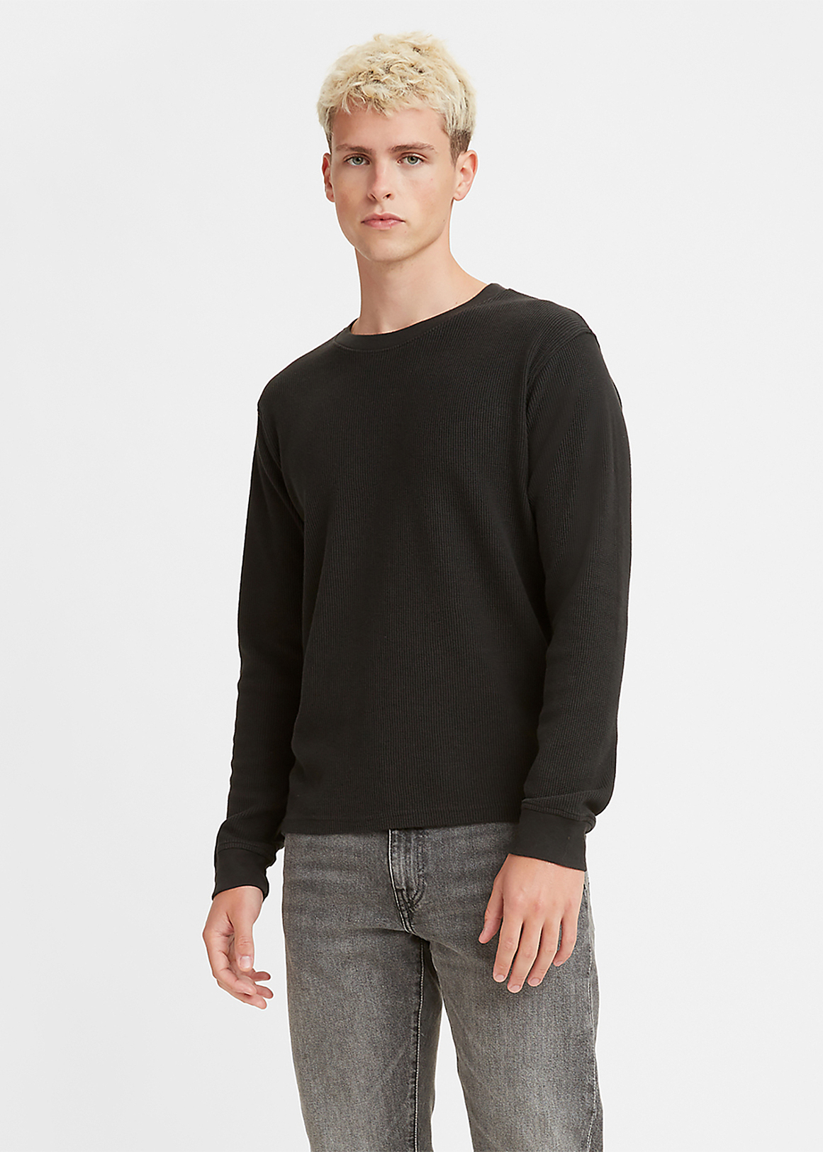Levi's® LONG SLEEVE AUTHENTIC POCKET TEE - T-shirt à manches longues - garment dye fig/beige chiné Levi's® LONG SLEEVE AUTHENTIC POCKET TEE - T-shirt à manches longues - garment dye fig/beige chiné