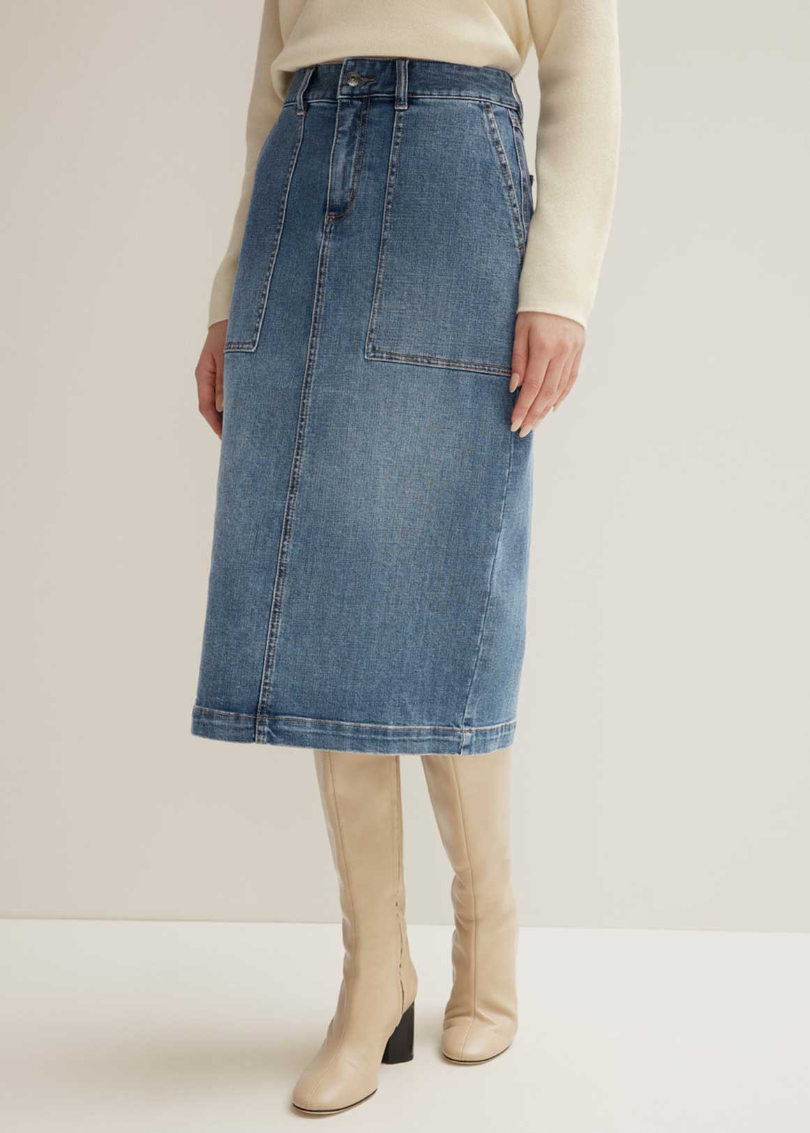 Longline Denim Skirt | Woolworths.co.za