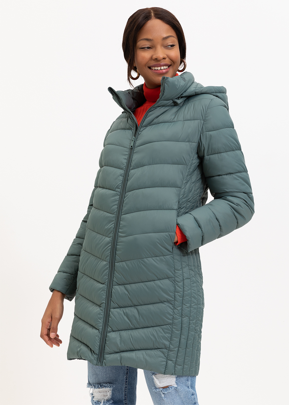 Longline Hooded Puffer | Woolworths.co.za