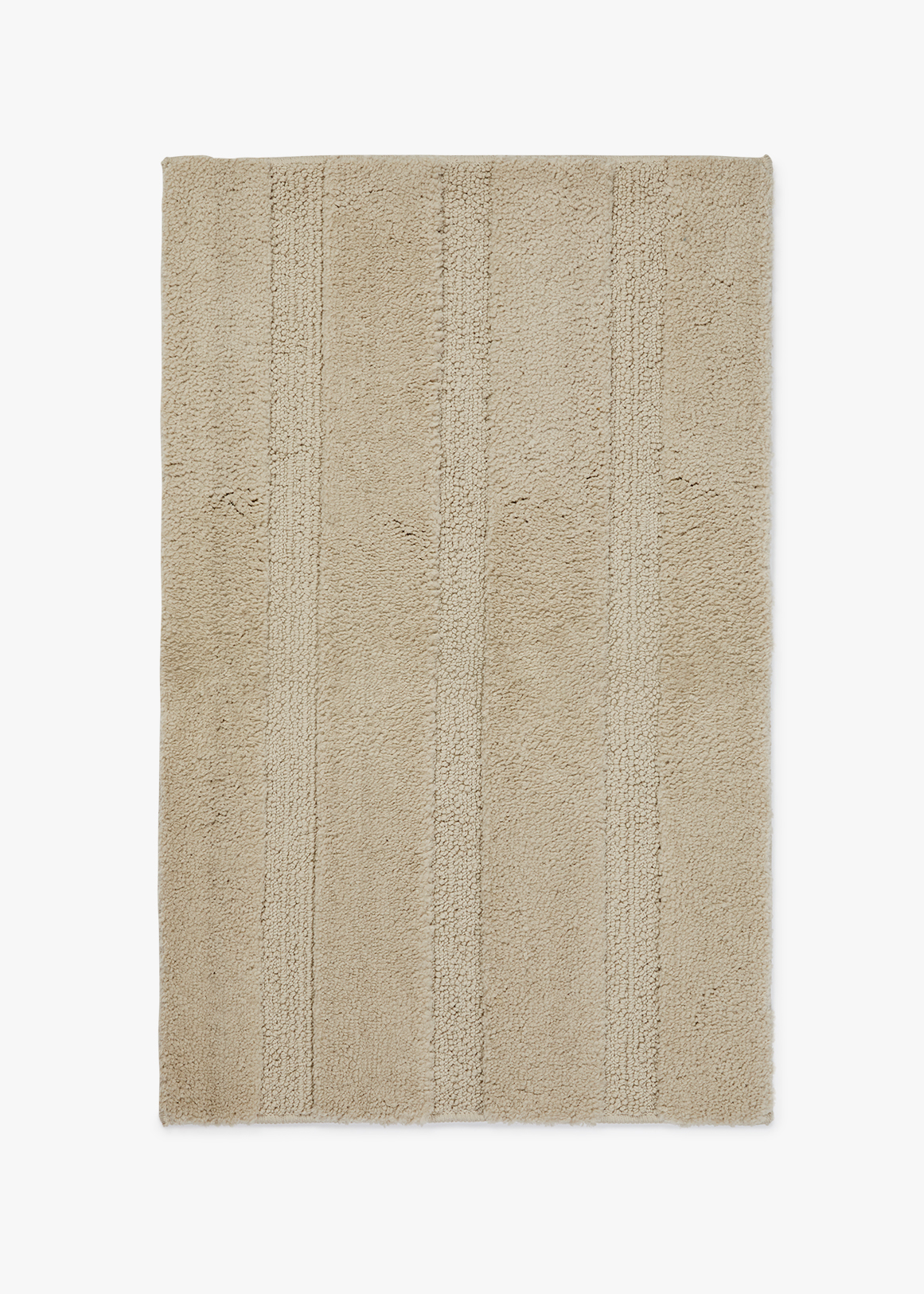 Luxe Broad Stripe Plush Bath Mat 85x55cm