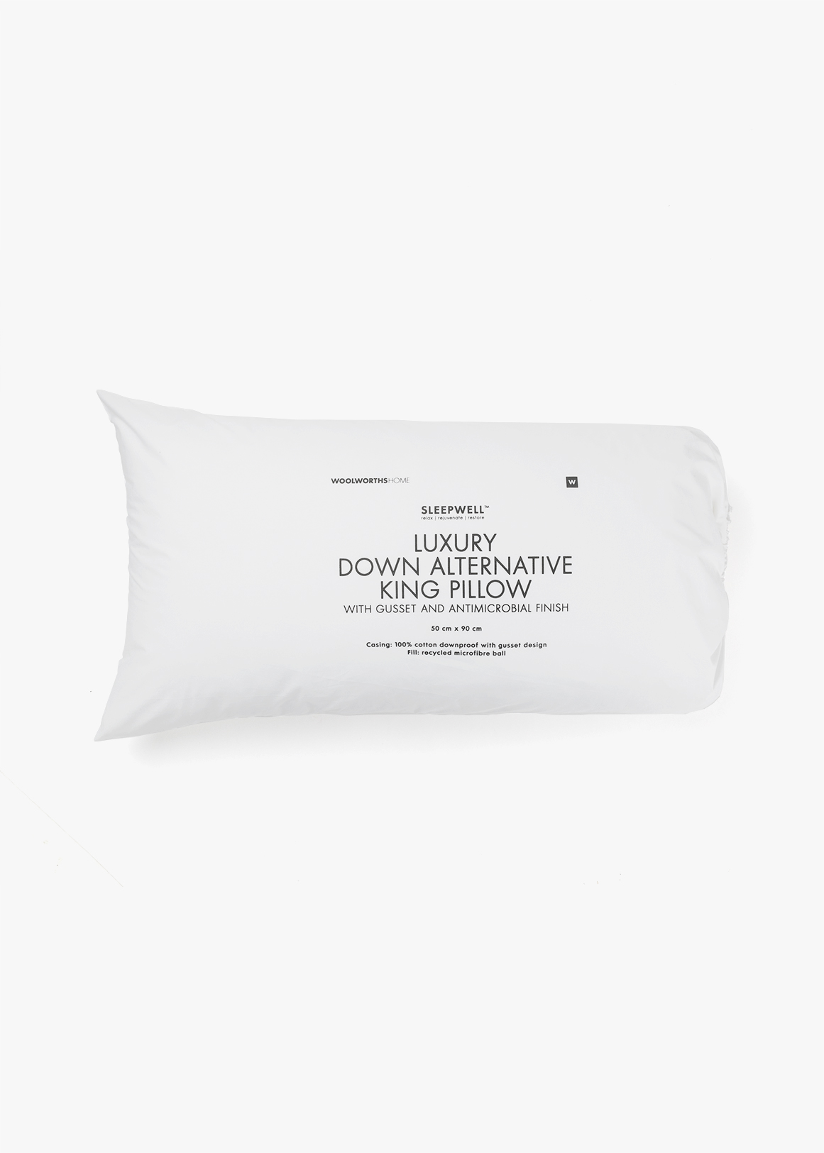 Luxury Down Alternative Cotton King Gusset Pillow