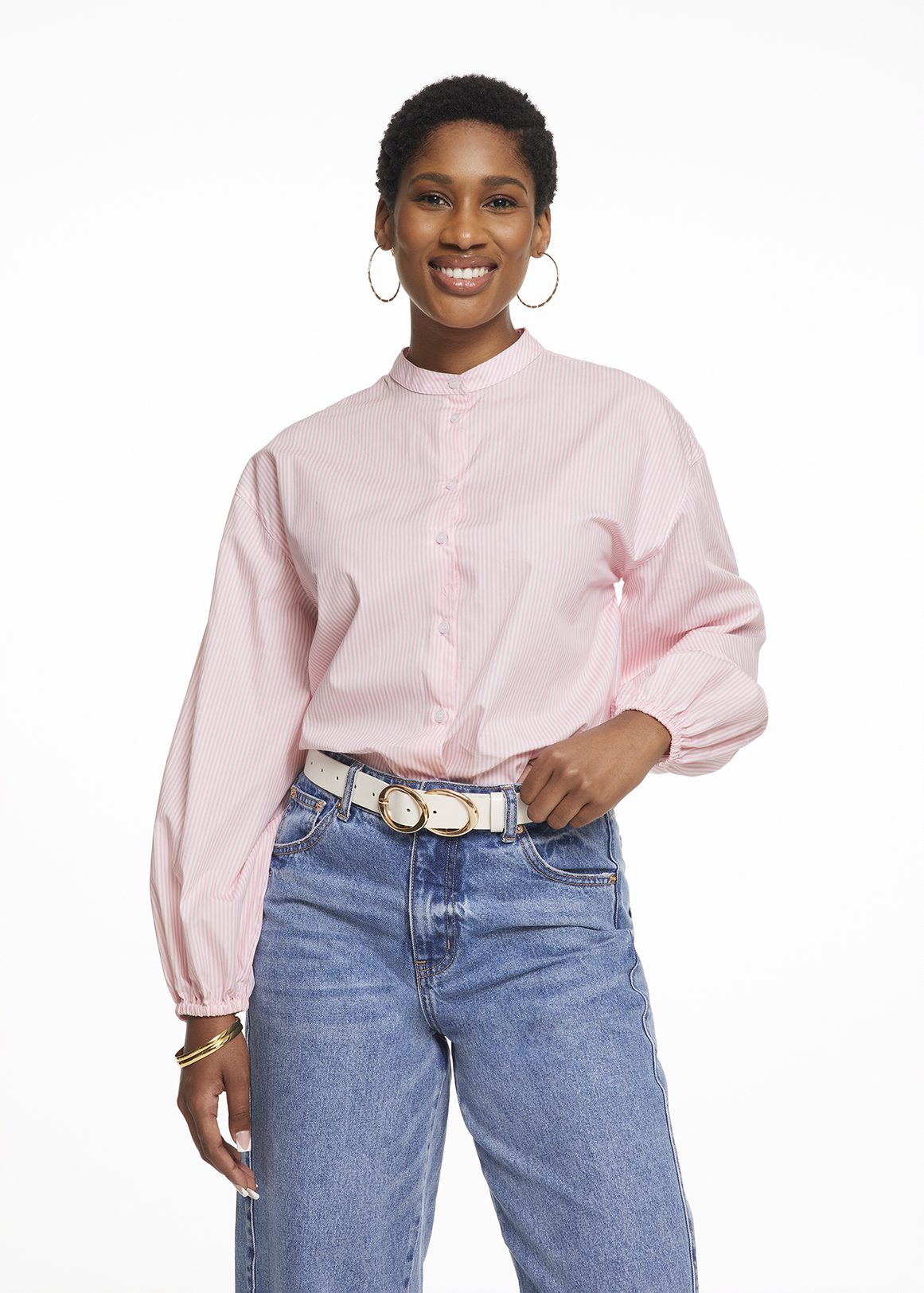 Mandarin Poplin Blouse | Woolworths.co.za