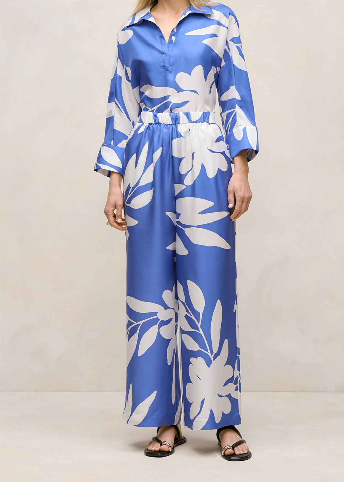 Marea Silk Twill Relaxed Pant