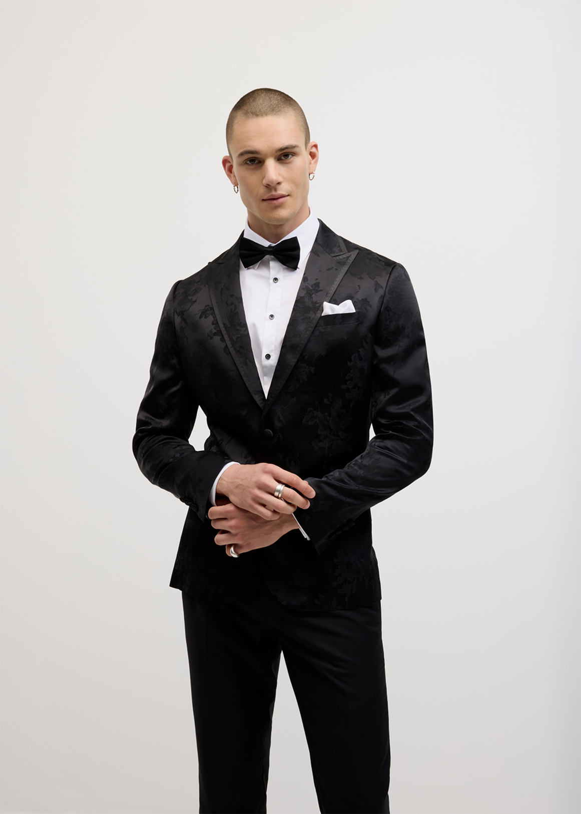 Matheson Jacquard Black Tie Tuxedo