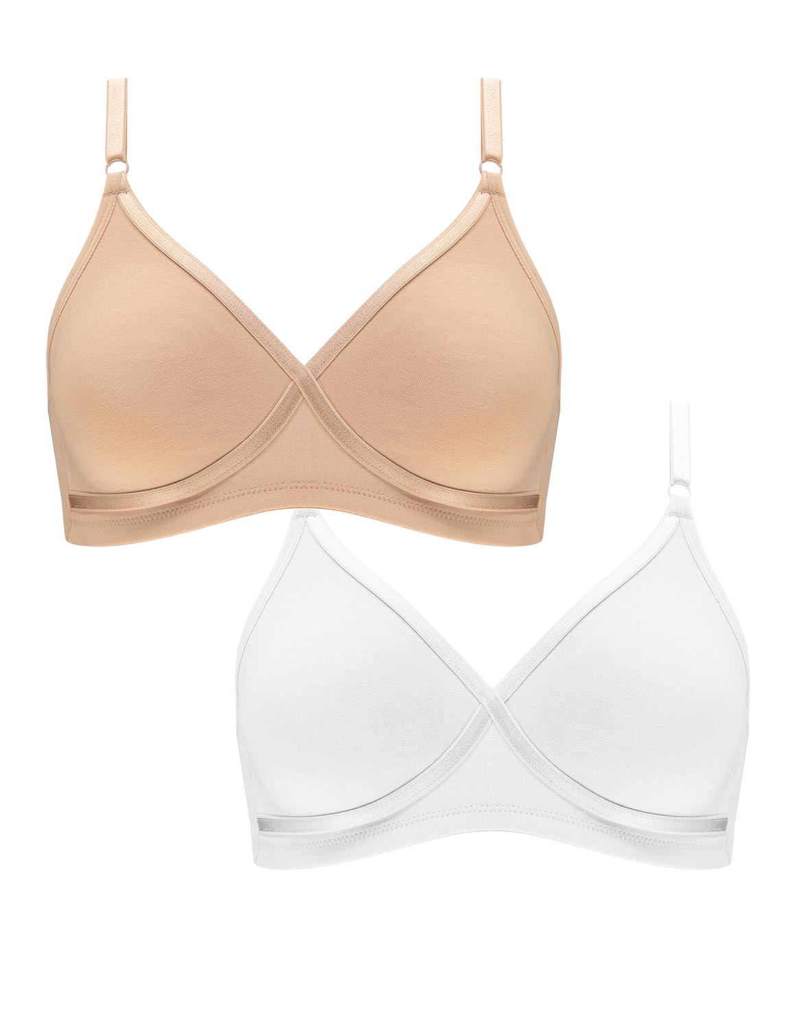 Medium Support Non-wire Bras 2 Pack