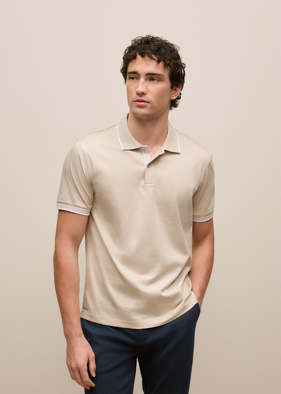 Mercerised Cotton Tipped Polo