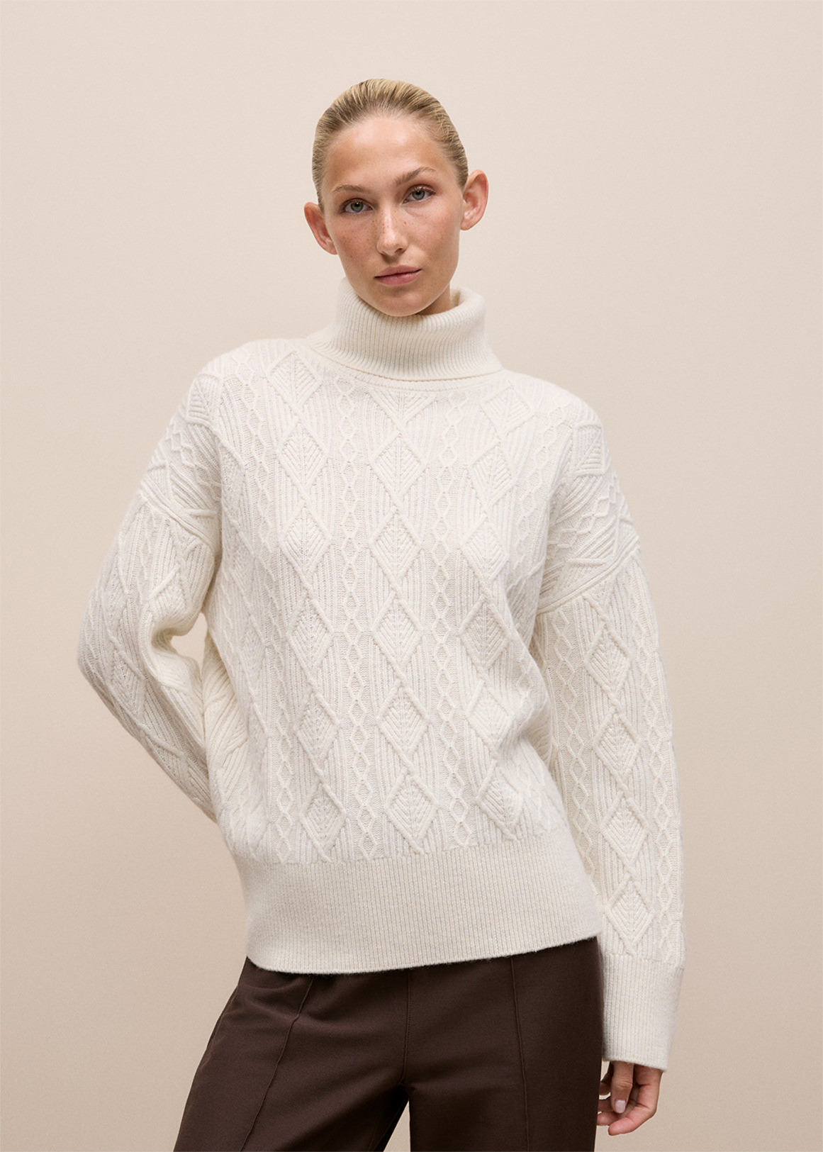Merino Cable Rollneck