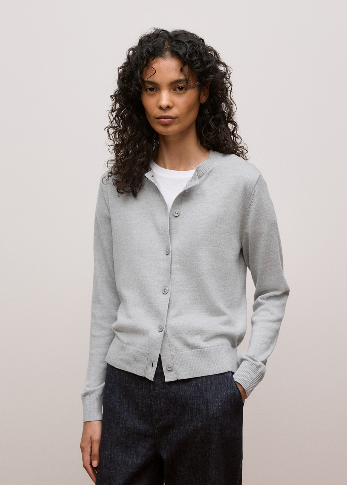 Merino Classic Crew Cardigan