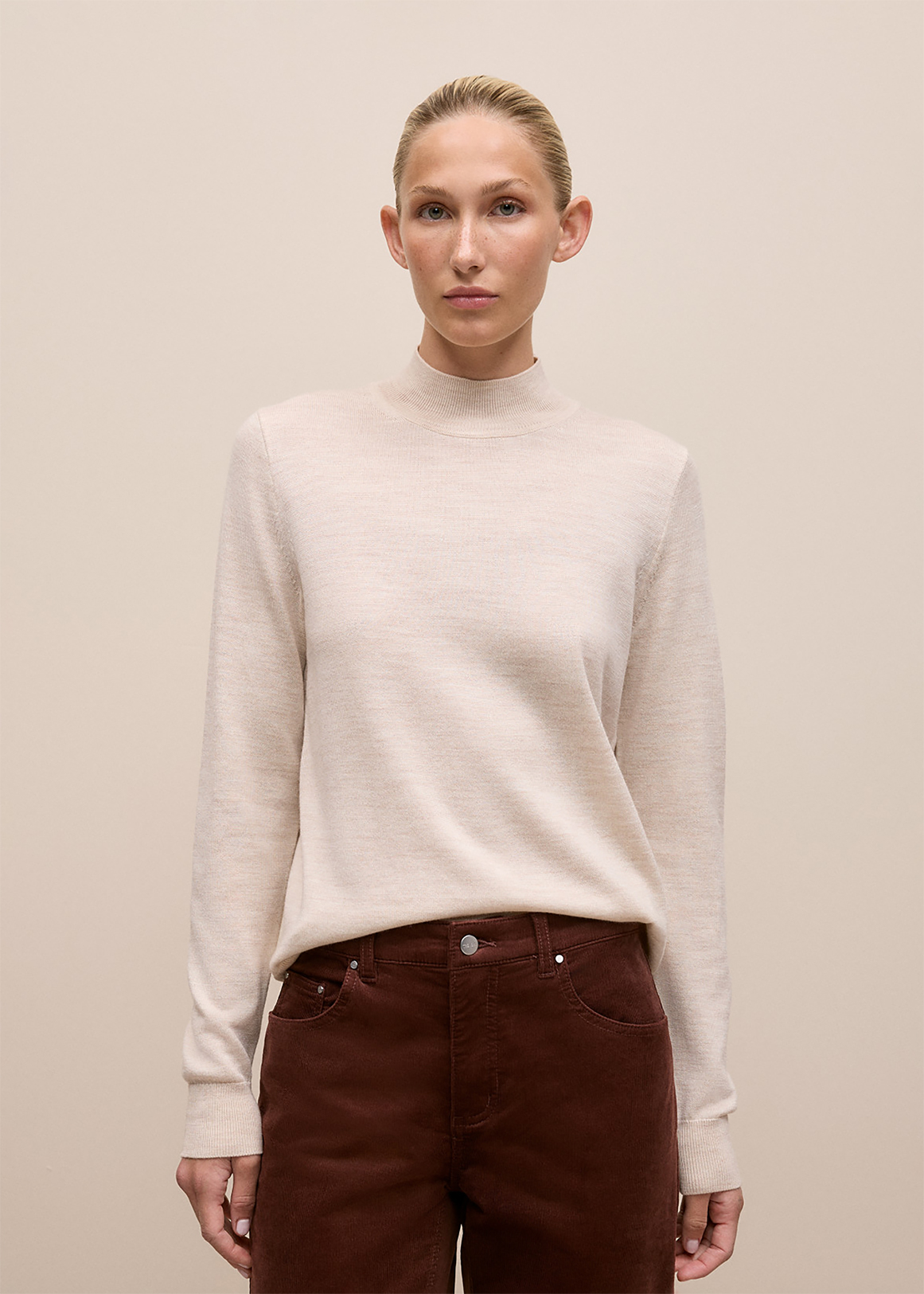 Merino Mock Neck