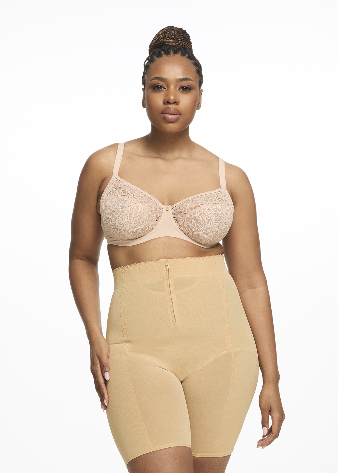 Mesh Inset Firm Control Shaping Hip & Thigh Cycle Shorts