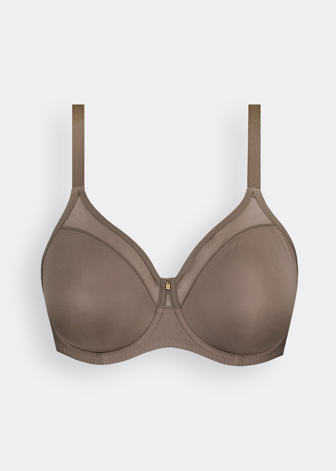 Mesh Inset Moulded Non Padded Underwire Full Cup Bra DD - G