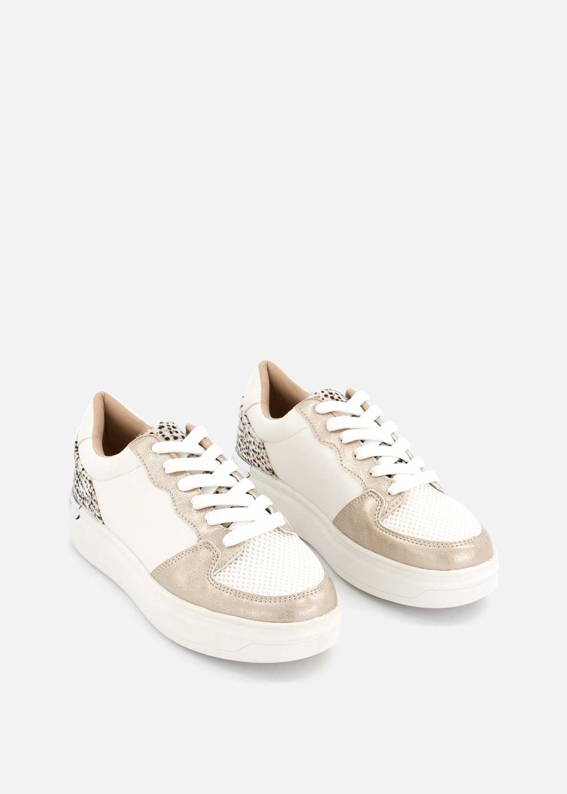 Mesh & Metallic Inset Lace-up Sneakers | Woolworths.co.za